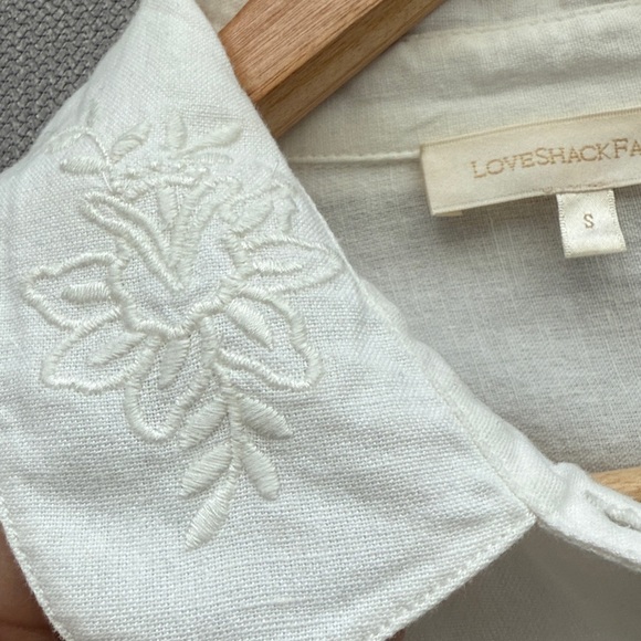 LoveShackFancy White Embroidered Blouse Size S - Picture 11 of 15